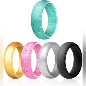 Silicone Wedding Ring for Women Size 8